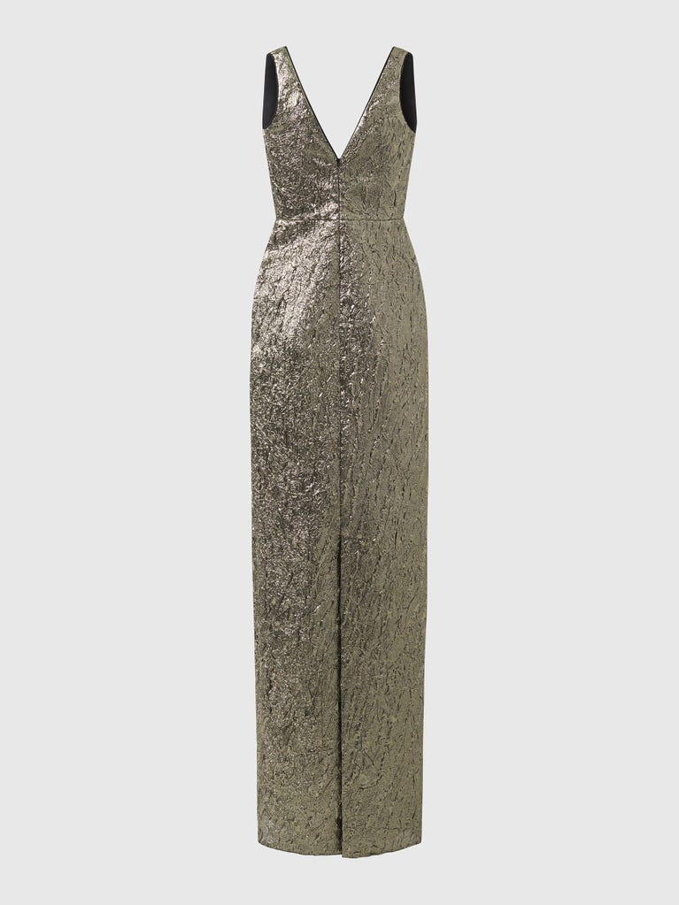 pronovias MARAIS | Vestido de dama de honor recto con escote de pico | Vera Wang Bridesmaids En línea