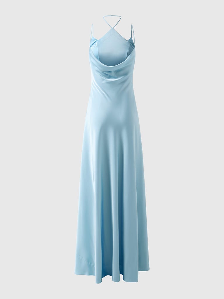 pronovias COLMAR | Vestido de dama de honor sirena con cuello halter | Vera Wang Bridesmaids Outlet online