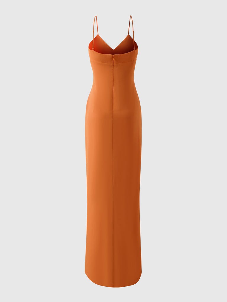 pronovias LYONE | Vestido de dama de honor recto con escote de pico | Vera Wang Bridesmaids Ofertas