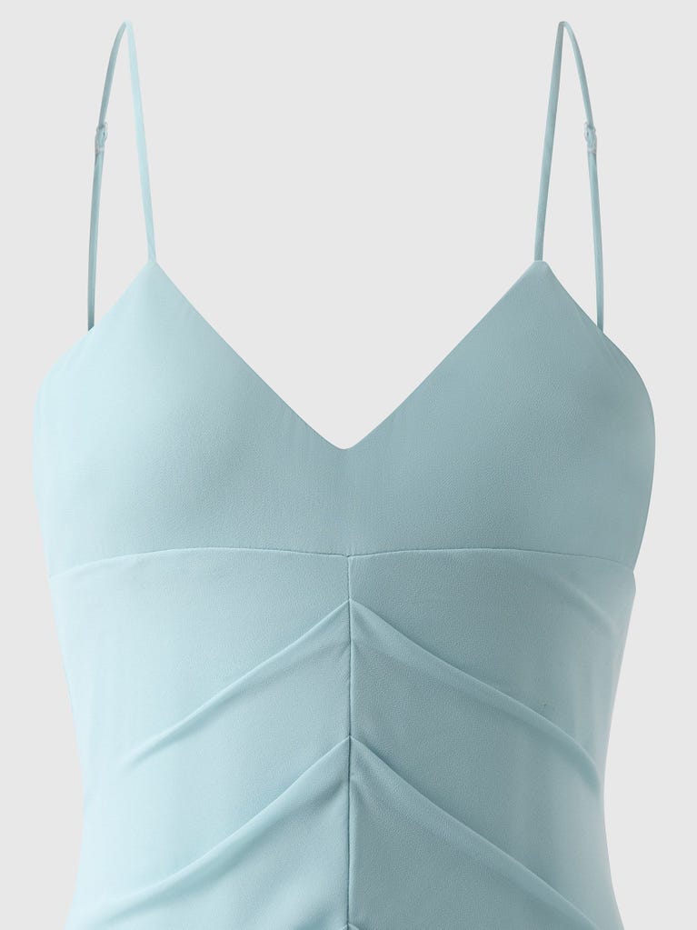 pronovias LYONE | Vestido de dama de honor recto con escote de pico | Vera Wang Bridesmaids Ofertas