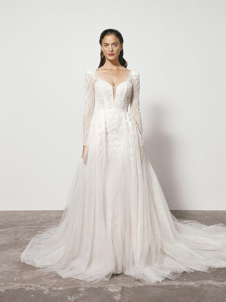 pronovias FIORA | Vestido de novia sirena con escote corazón Último día