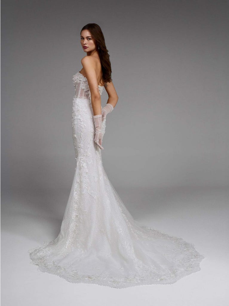 pronovias Vestido de novia corte sirena y escote corazón | Pronovias Superdescuento