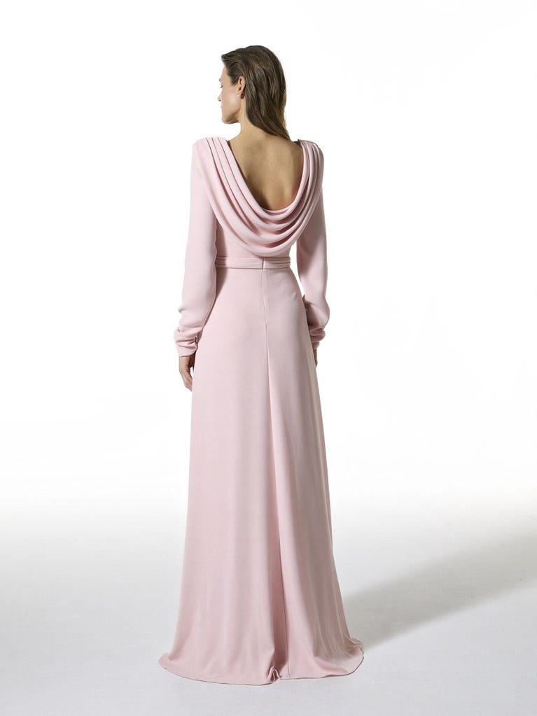 pronovias Drape 2429 | Vestido de fiesta corte en a con escote de pico | Pronovias Ofertas de temporada