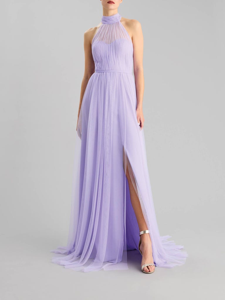 pronovias DRAPE 2405 | Vestido de fiesta corte en a con cuello halter | Pronovias Rebajas