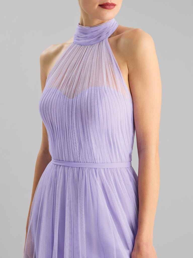 pronovias DRAPE 2405 | Vestido de fiesta corte en a con cuello halter | Pronovias Rebajas