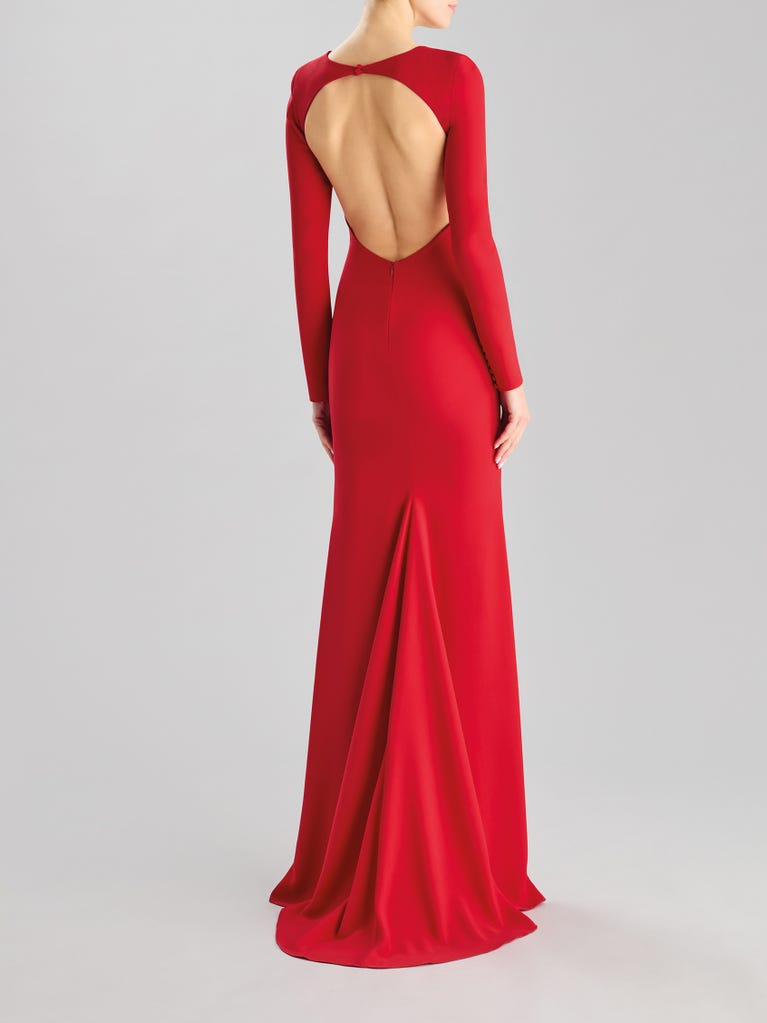 pronovias ESSENTIAL 2407 | Vestido de fiesta sirena con escote cisne | Pronovias Descuento