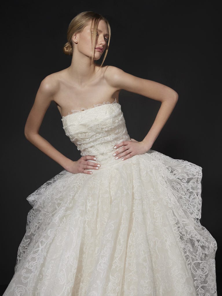 pronovias ROUX | Vestido de novia princesa palabra de honor | Vera Wang Bride Grandes descuentos
