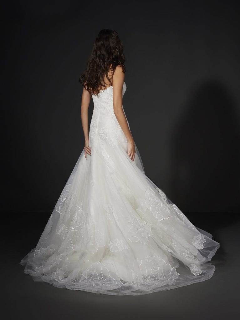 pronovias ALBINE | Vestido de novia fit & flare palabra de honor | Vera Wang Bride Envío internacional gratuito