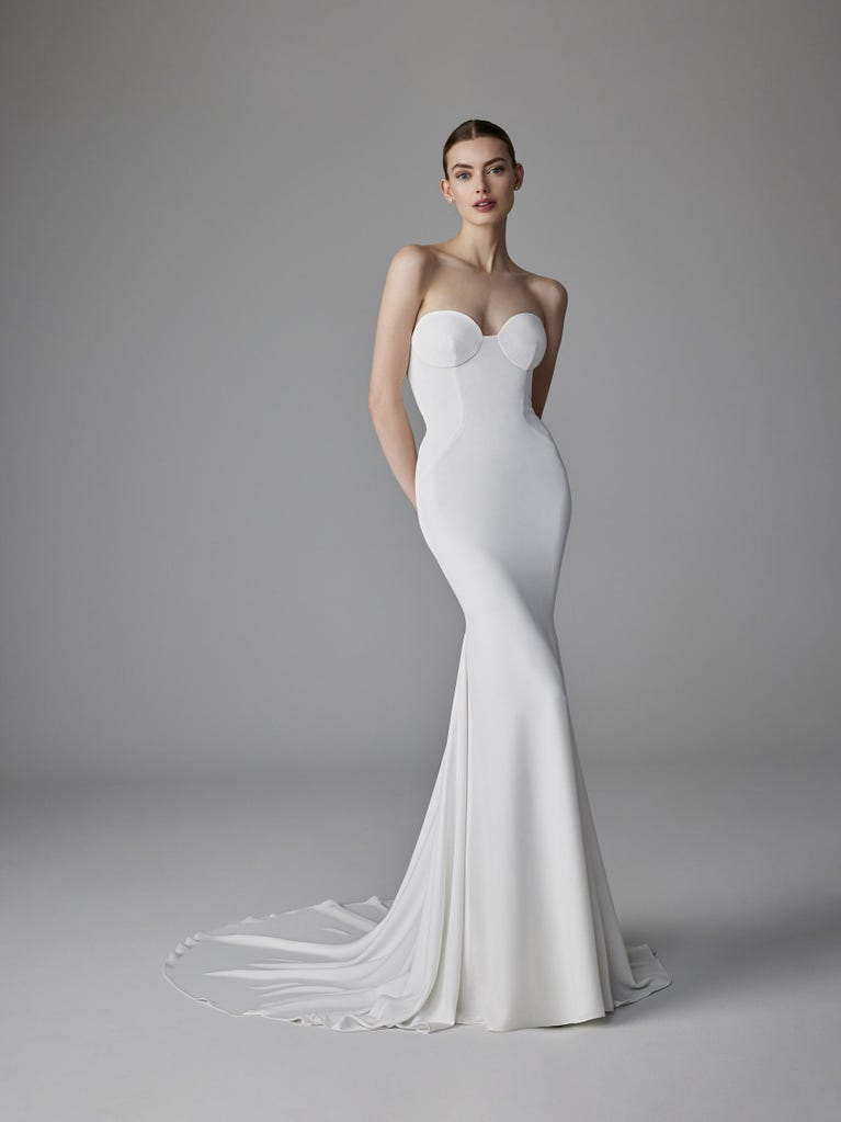 pronovias ALEXANDRINE | Vestido de novia sirena con escote corazón | Pronovias Precios de Black Friday