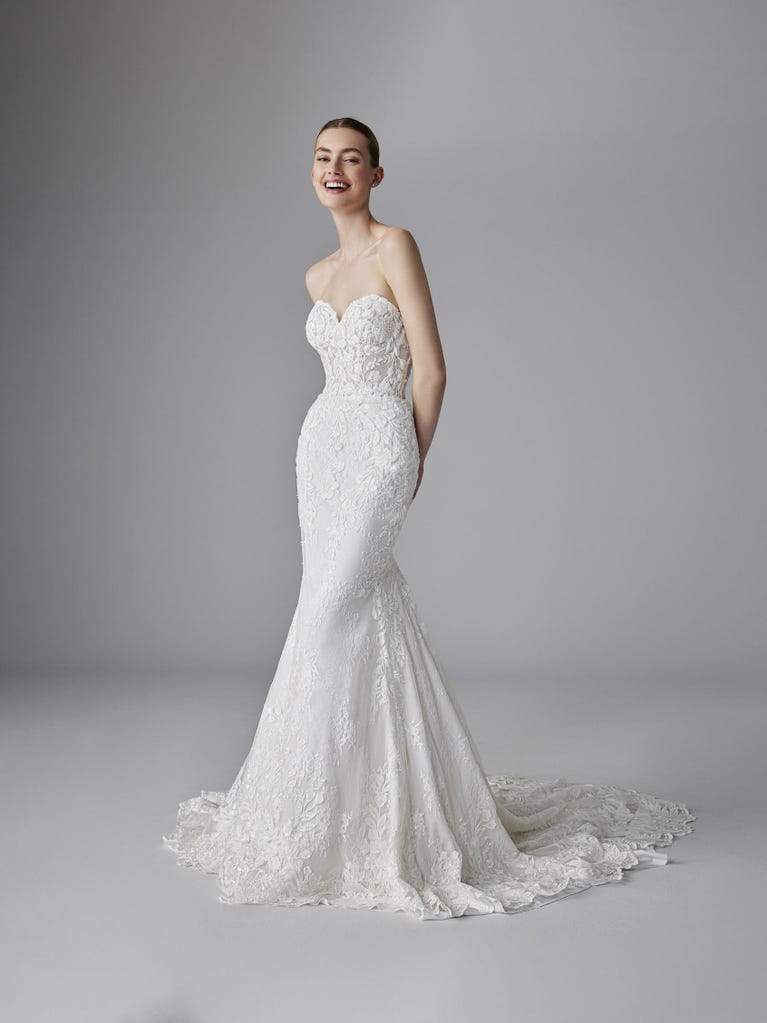 pronovias JENA | Vestido de novia sirena con escote corazón | Pronovias Últimos 3 días