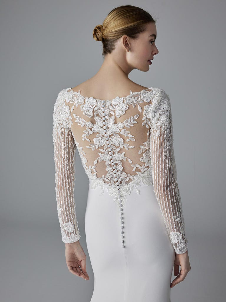 pronovias LISETTE | Vestido de novia sirena con escote cuadrado | Pronovias ÚLTIMAS EDICIONES