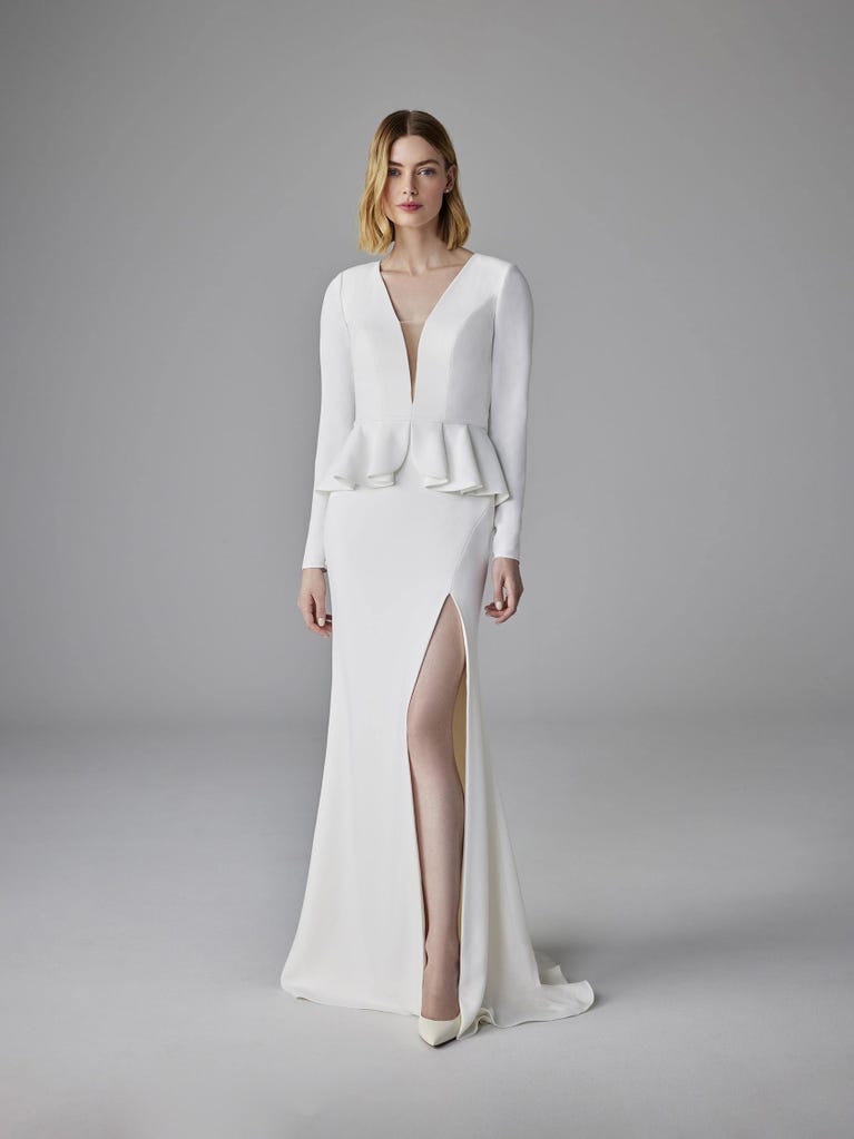 pronovias ROIG | Vestido de novia sirena con escote de pico | Pronovias Solo hoy