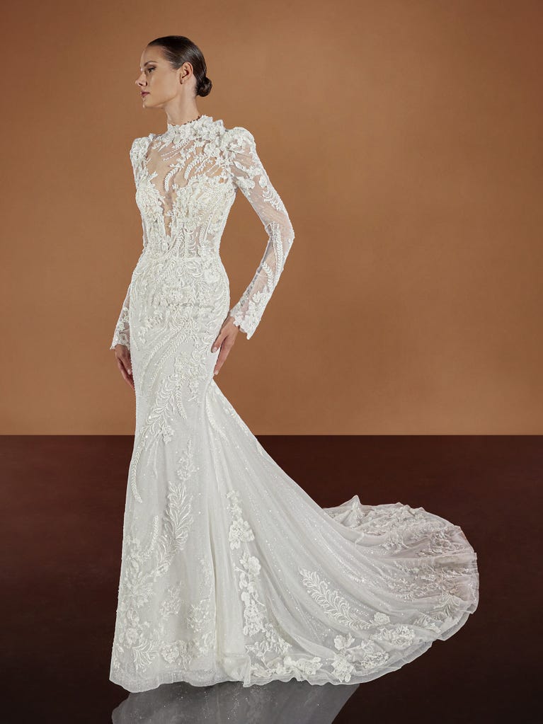 pronovias LIYA | Vestido de novia sirena con escote cisne | Pronovias Liquidación