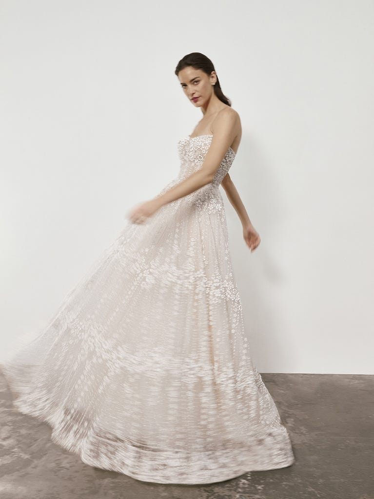 pronovias LUCREZIA | Vestido de novia evasé con palabra de honor Los más vendidos