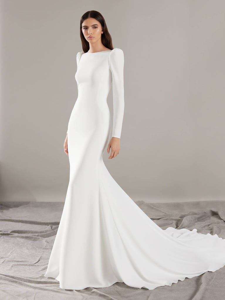 pronovias SOULEYE | Vestido de novia sirena con escote barco | Pronovias Mejor oferta