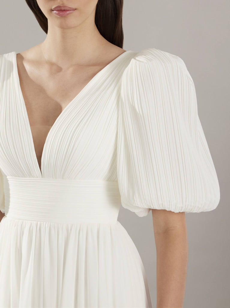 pronovias ABLE | Vestido de novia corte en a con escote de pico | Pronovias Limitado a 3 días