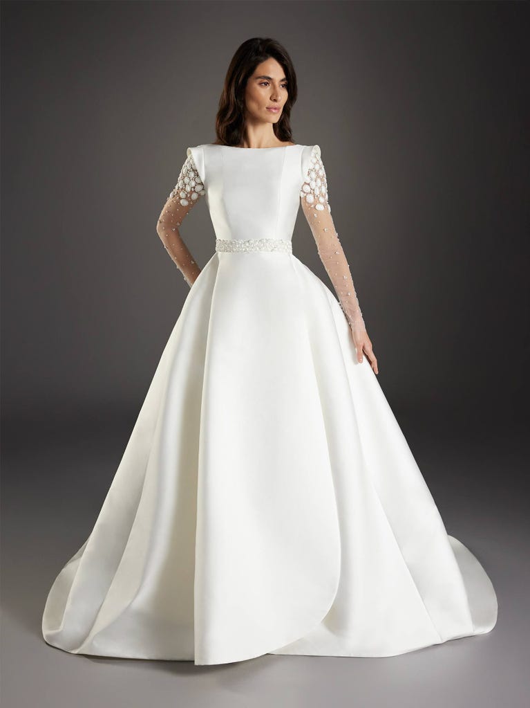 pronovias LICEU | Vestido de novia princesa con escote barco | Pronovias Ahorra y exporta