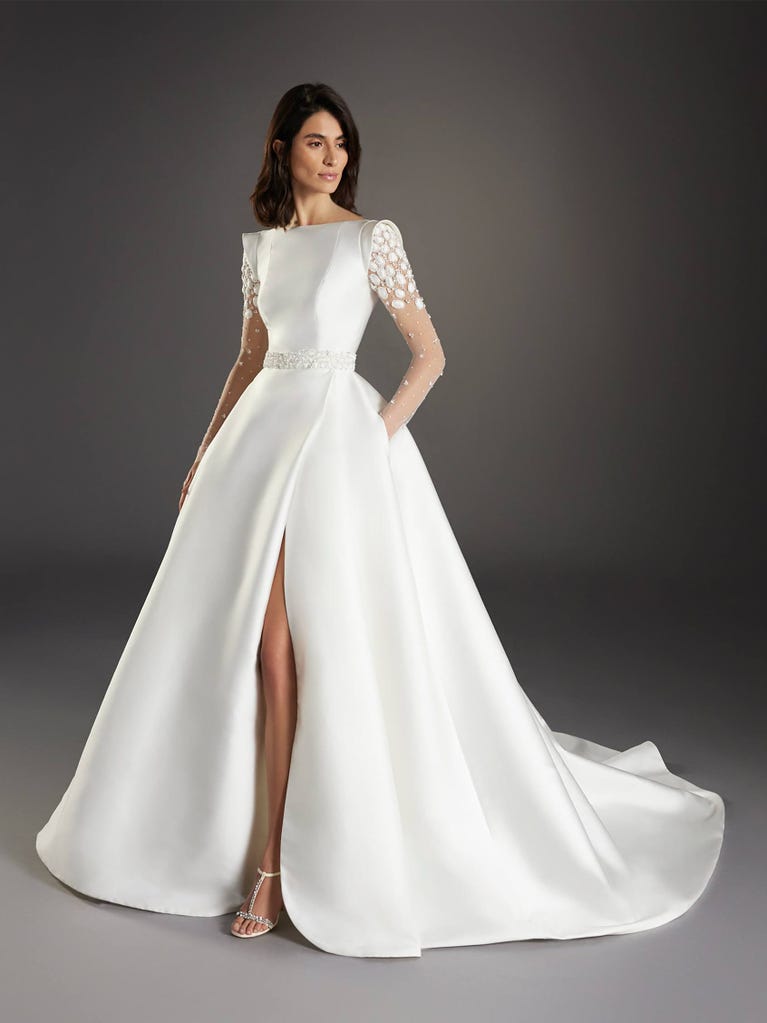 pronovias LICEU | Vestido de novia princesa con escote barco | Pronovias Ahorra y exporta