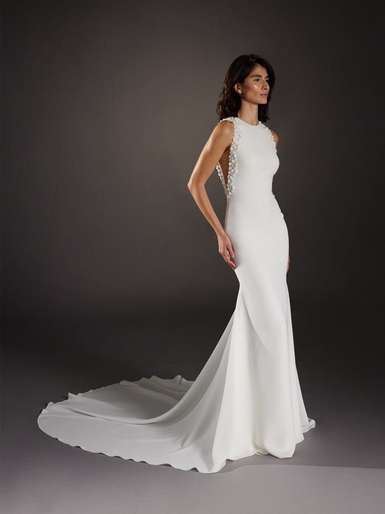 pronovias FONT | Vestido de novia sirena con cuello halter | Pronovias Ofertas especiales