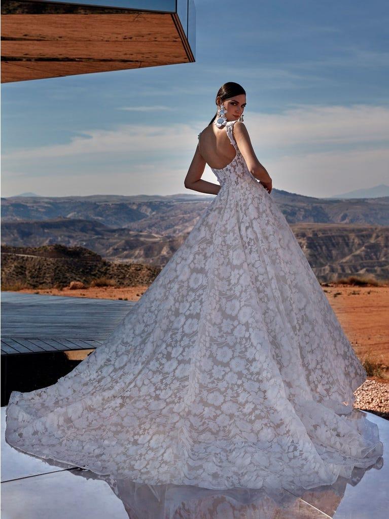 pronovias LAPIS | Vestido de novia corte en a con escote cuadrado | Pronovias Gran oferta