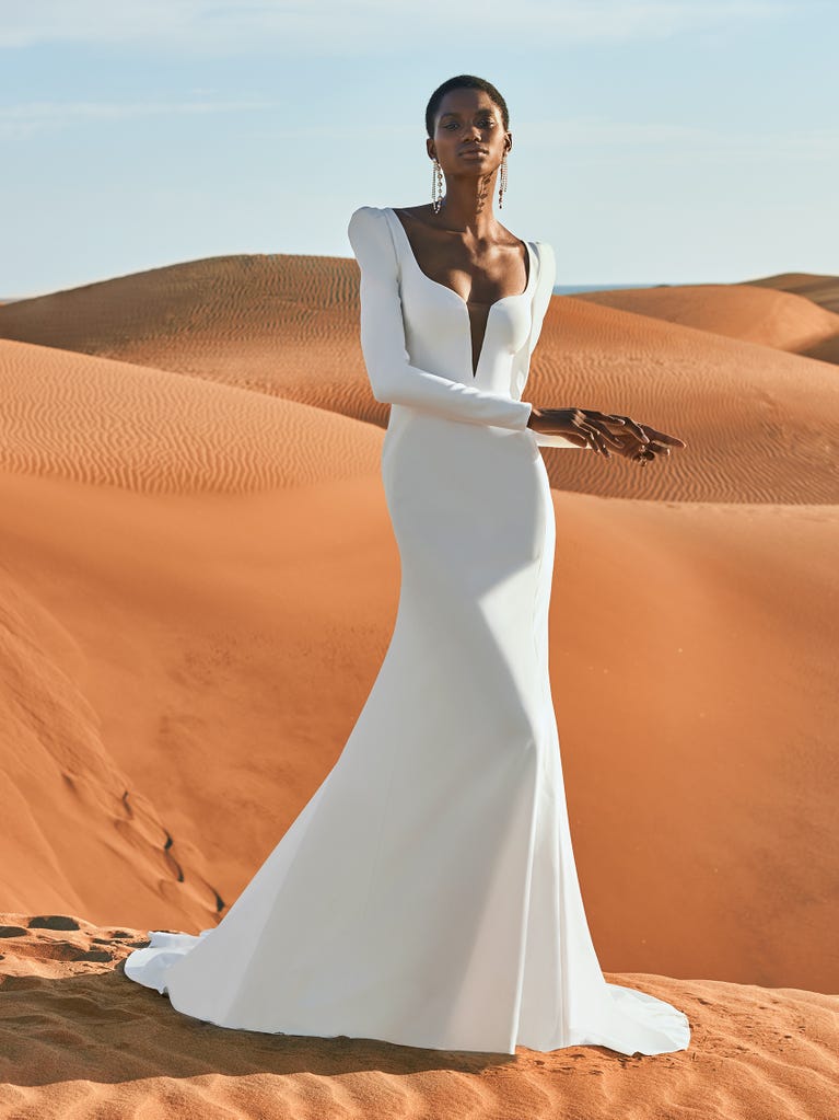 pronovias ANTELOPE | Vestido de novia sirena con escote corazón | PRONOVIAS Rebajas de fábrica