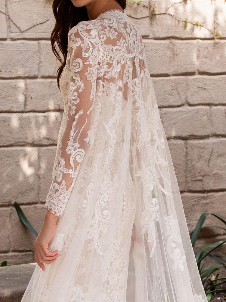 pronovias Vestido de novia sirena escote corazón y manga larga | Pronovias Liquidación