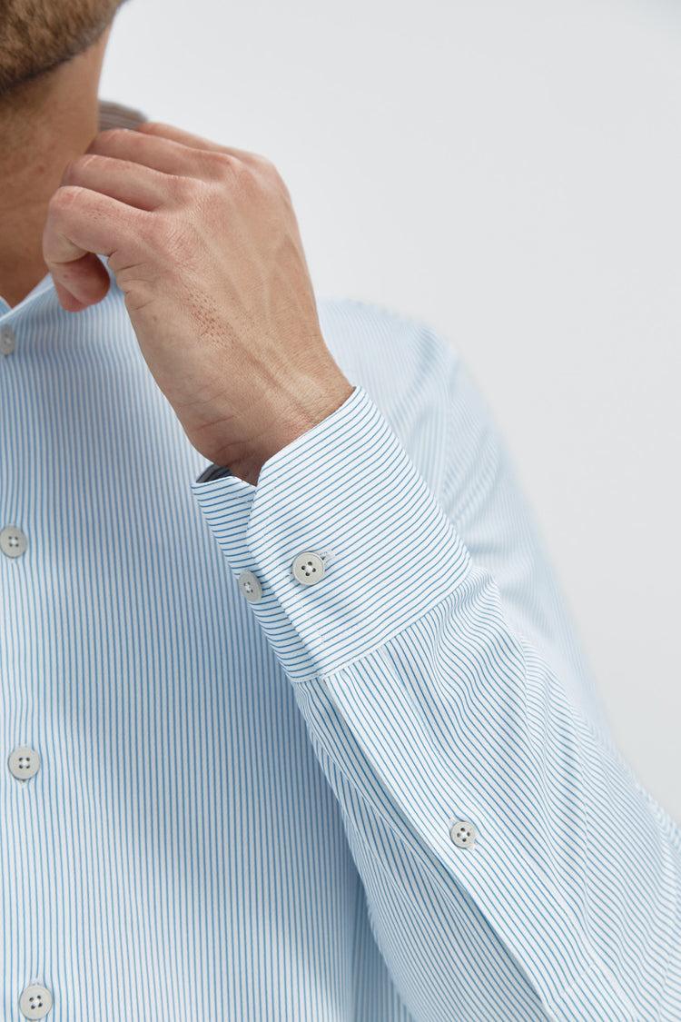 sepiia Camisa de vestir hombre mil rayas regular Envío internacional gratuito
