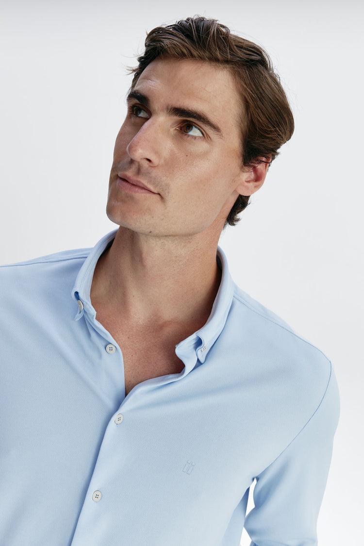 sepiia Camisa casual hombre celeste regular logo Limitado a 3 días