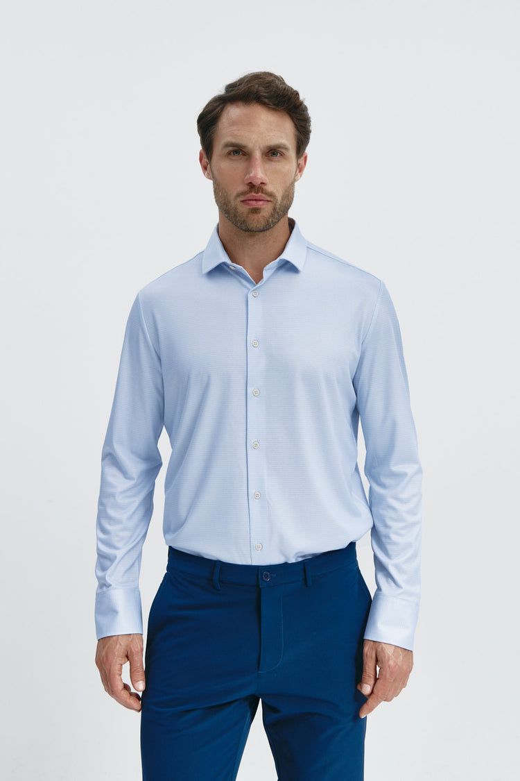 sepiia Camisa de vestir hombre motivo celeste regular Libre de impuestos