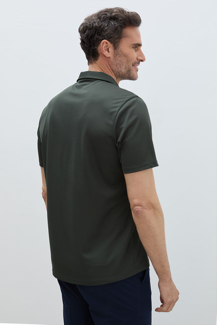 sepiia Polo manga corta hombre verde Gran oferta