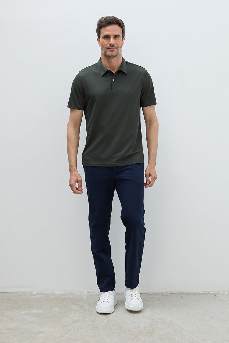 sepiia Polo manga corta hombre verde Gran oferta