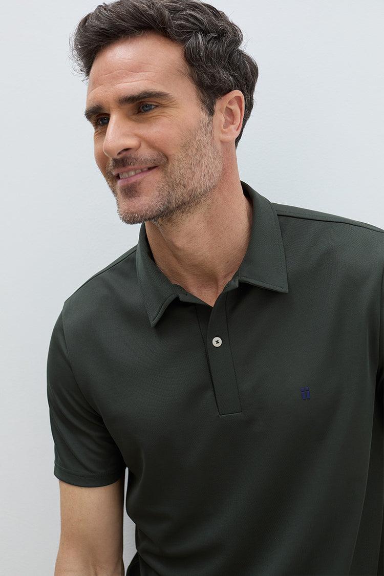 sepiia Polo manga corta hombre verde Gran oferta