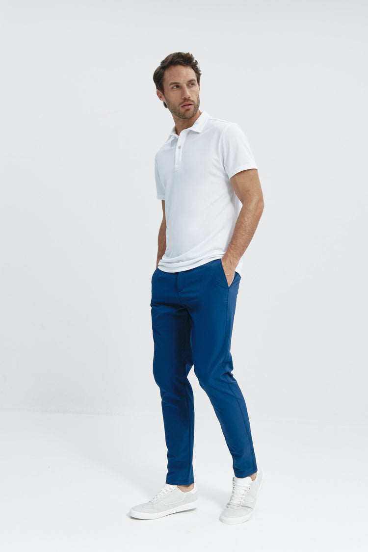 sepiia Polo hombre manga corta blanco Rebajas de fábrica