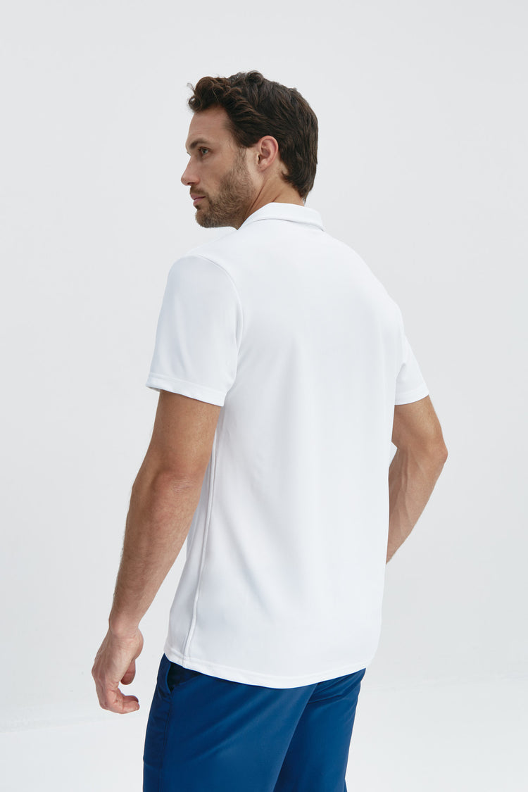 sepiia Polo hombre manga corta blanco Rebajas de fábrica