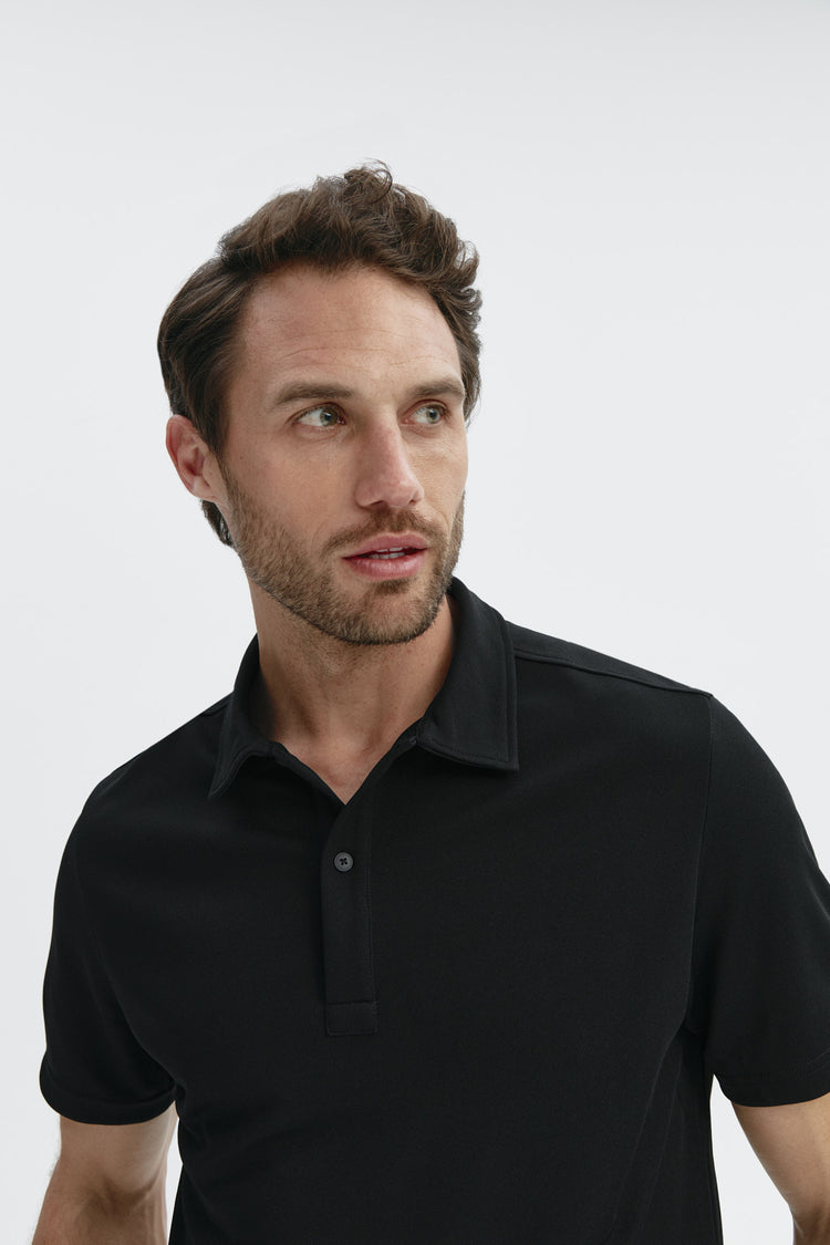 sepiia Polo hombre manga corta negro Tienda