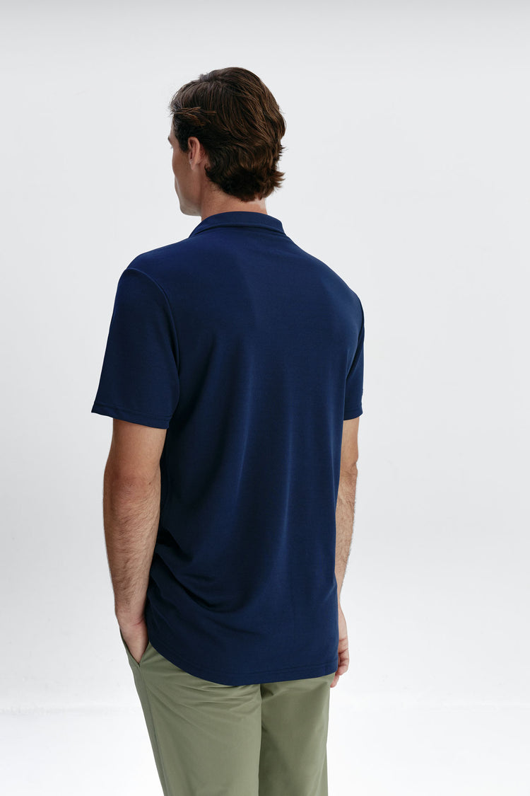 sepiia Polo manga corta de hombre azul marino Tienda