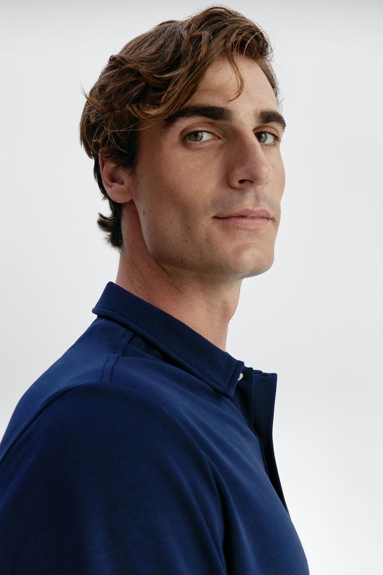 sepiia Polo manga corta de hombre azul marino Tienda