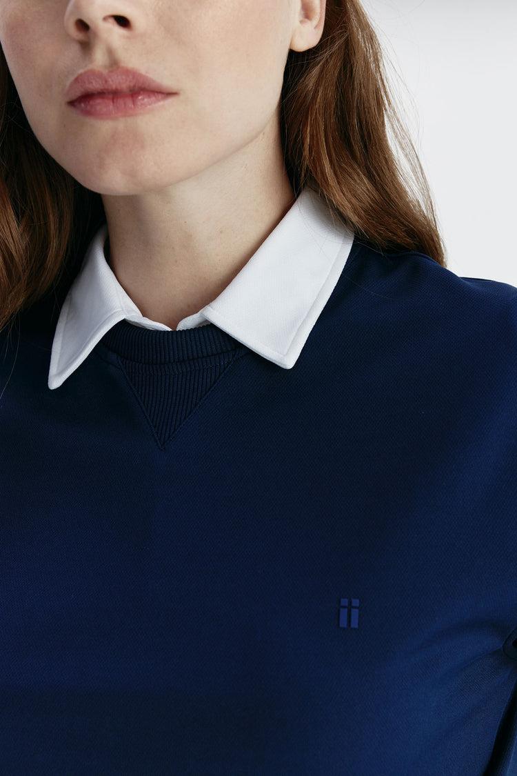 sepiia Sudadera Unisex Pique Azul Marino Envío gratis