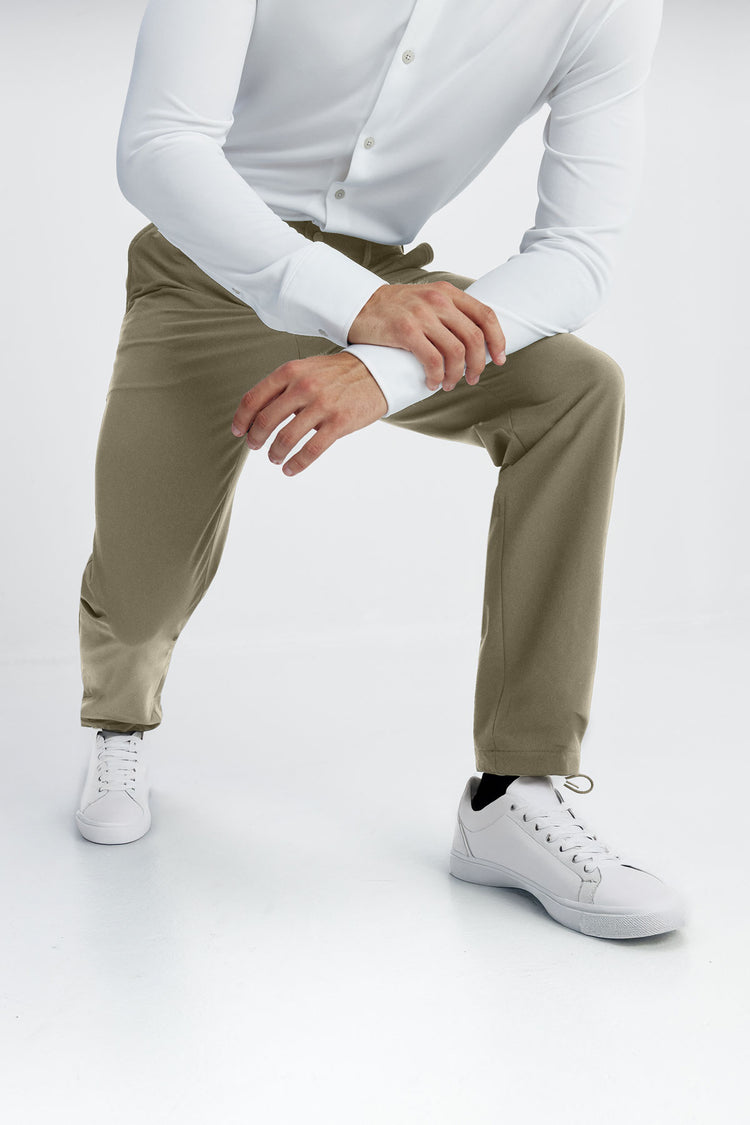 sepiia Pantalón de hombre Nova verde slim Oferta especial de fábrica
