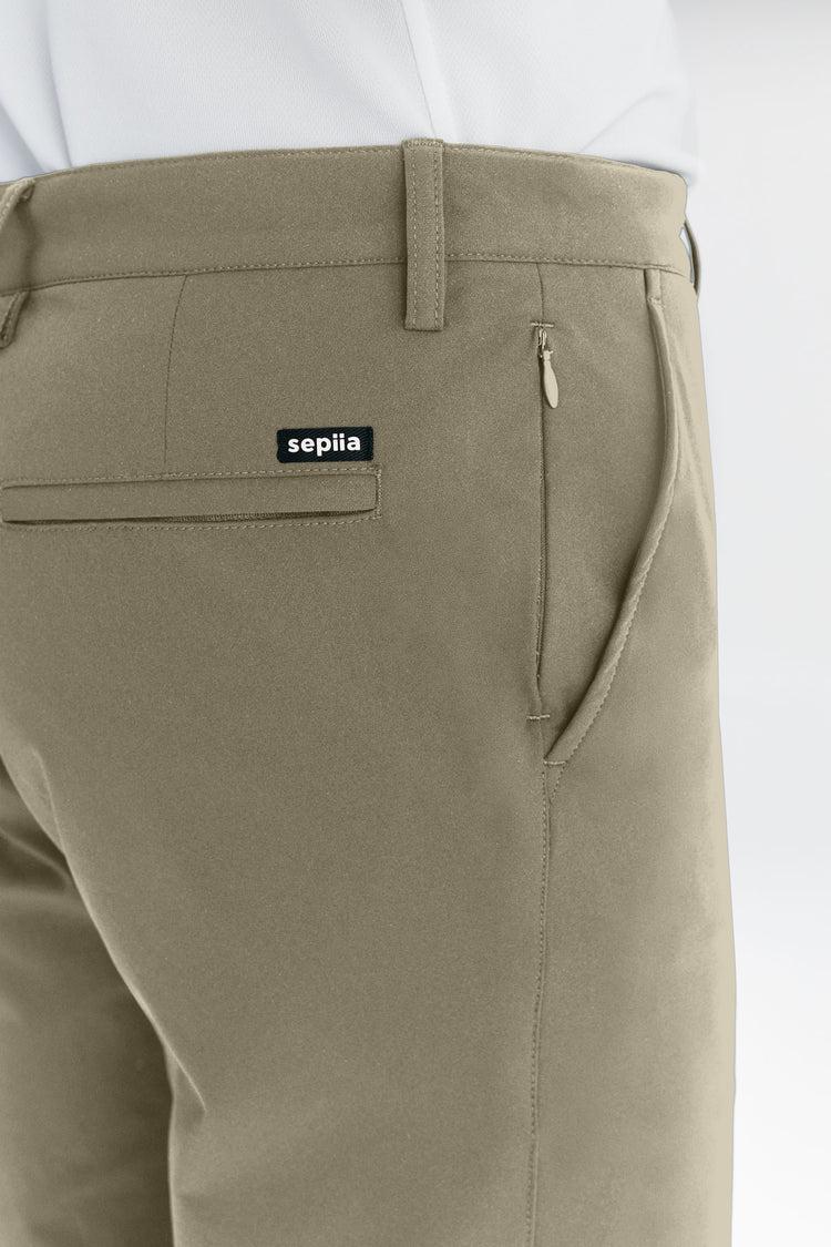 sepiia Pantalón de hombre Nova verde slim Oferta especial de fábrica