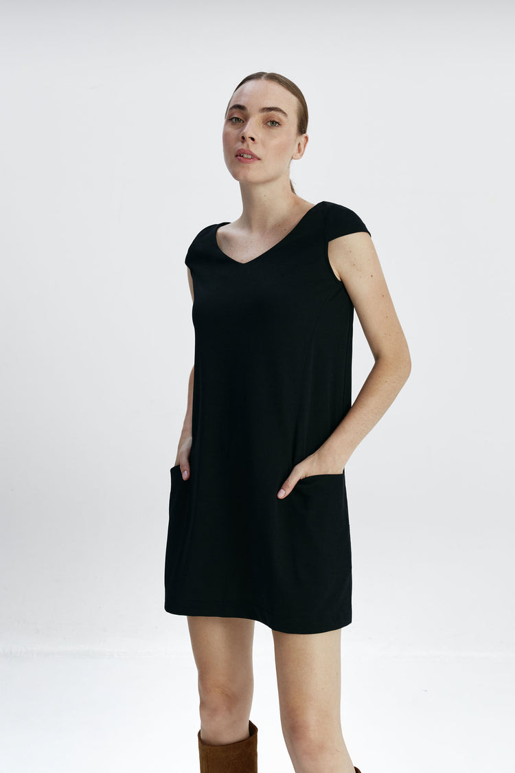 sepiia Vestido mujer negro Maggoo Ofertas de temporada