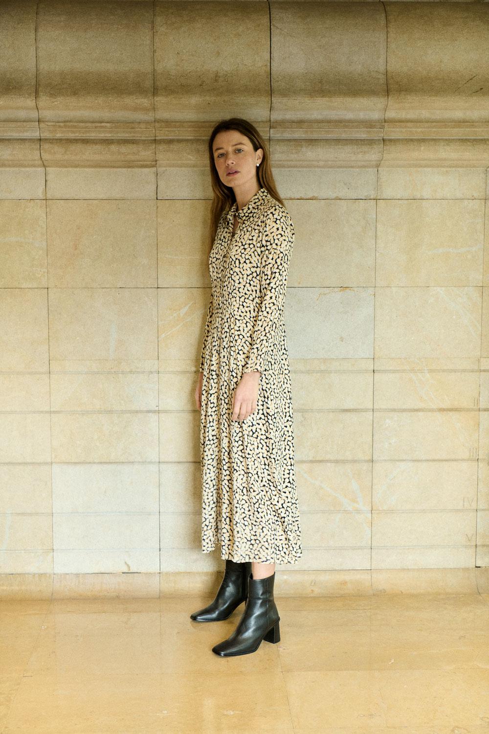 sita murt Vestido camisero midi estampado Outlet online