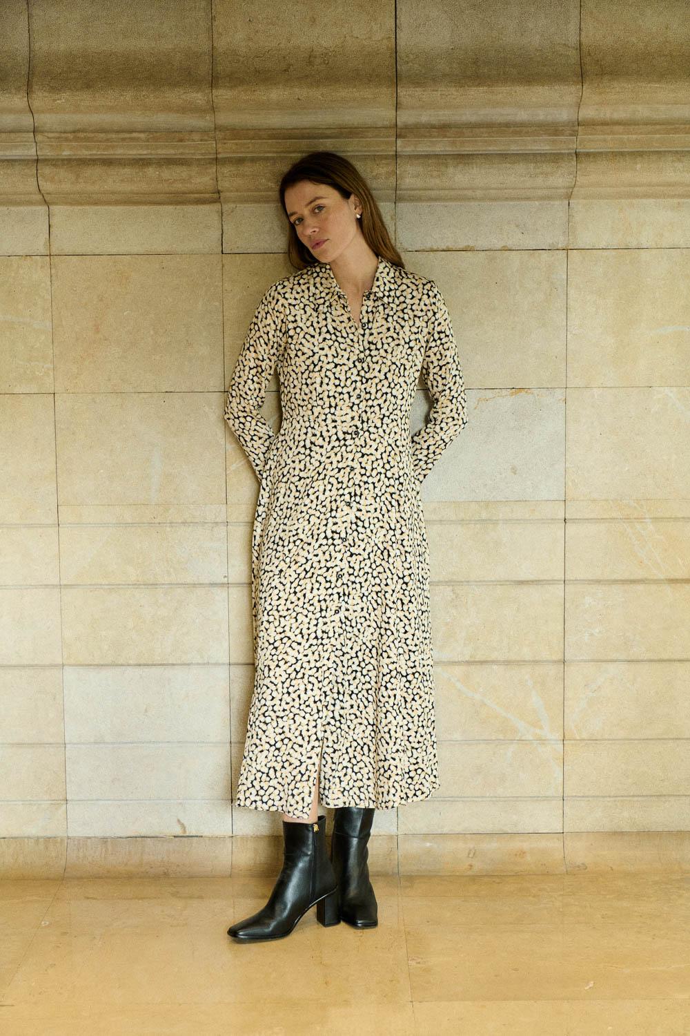 sita murt Vestido camisero midi estampado Outlet online
