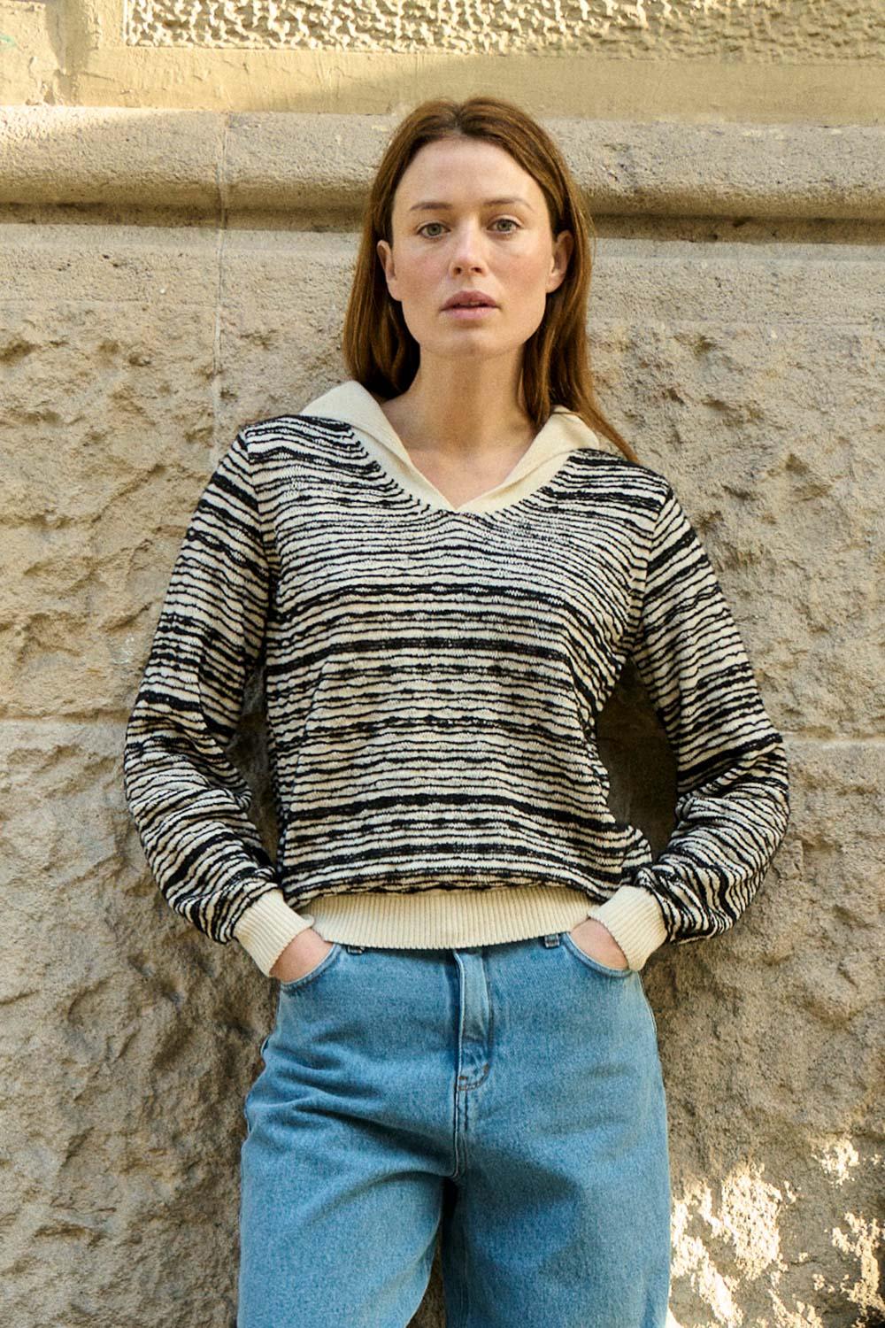 sita murt Jersey de manga larga y cuello marinero
