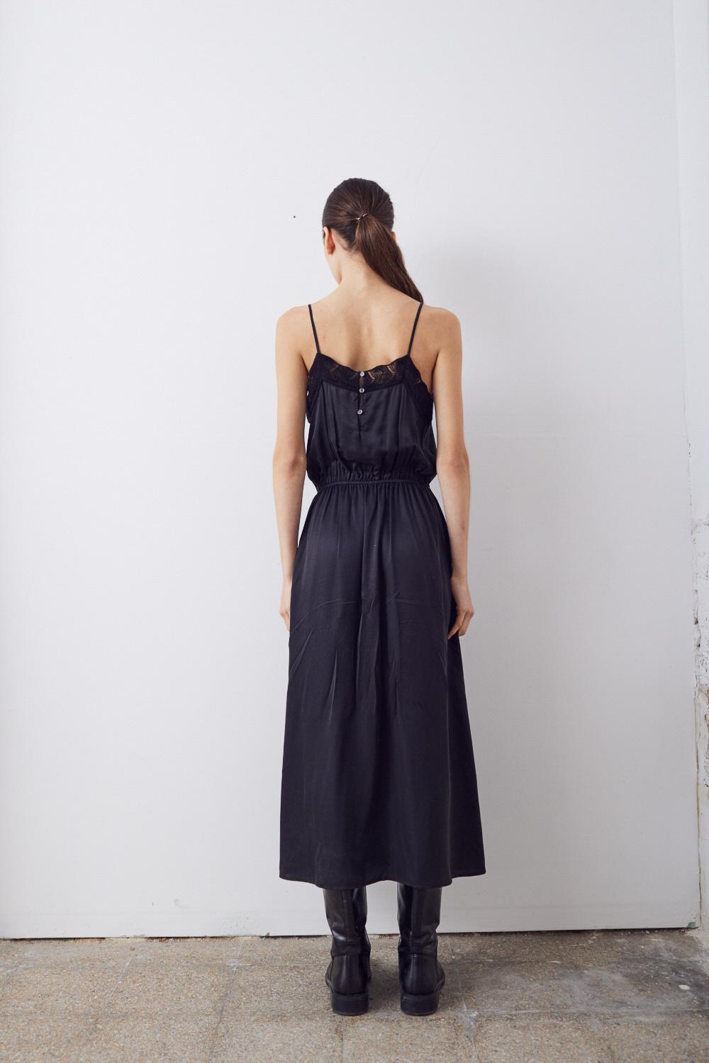 sita murt Vestido midi lencero Descuento por venta flash