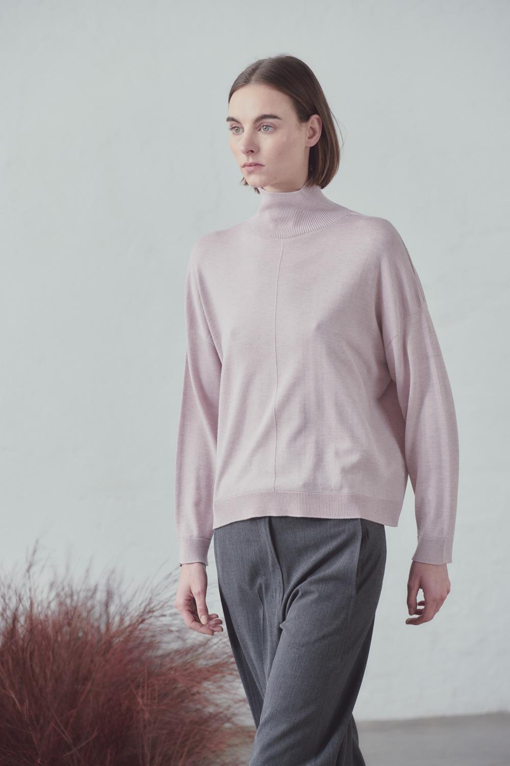 sita murt Jersey básico cuello cisne Ventas relámpago