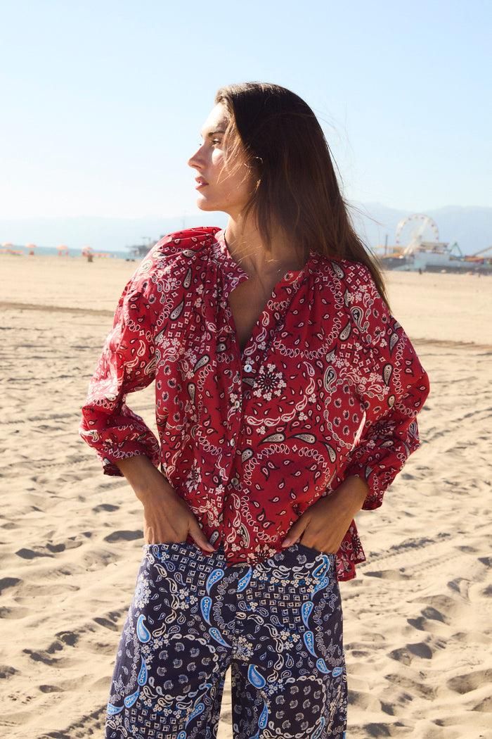 sophie and lucie BLUSA VENICE BANDANA ROJO Outlet