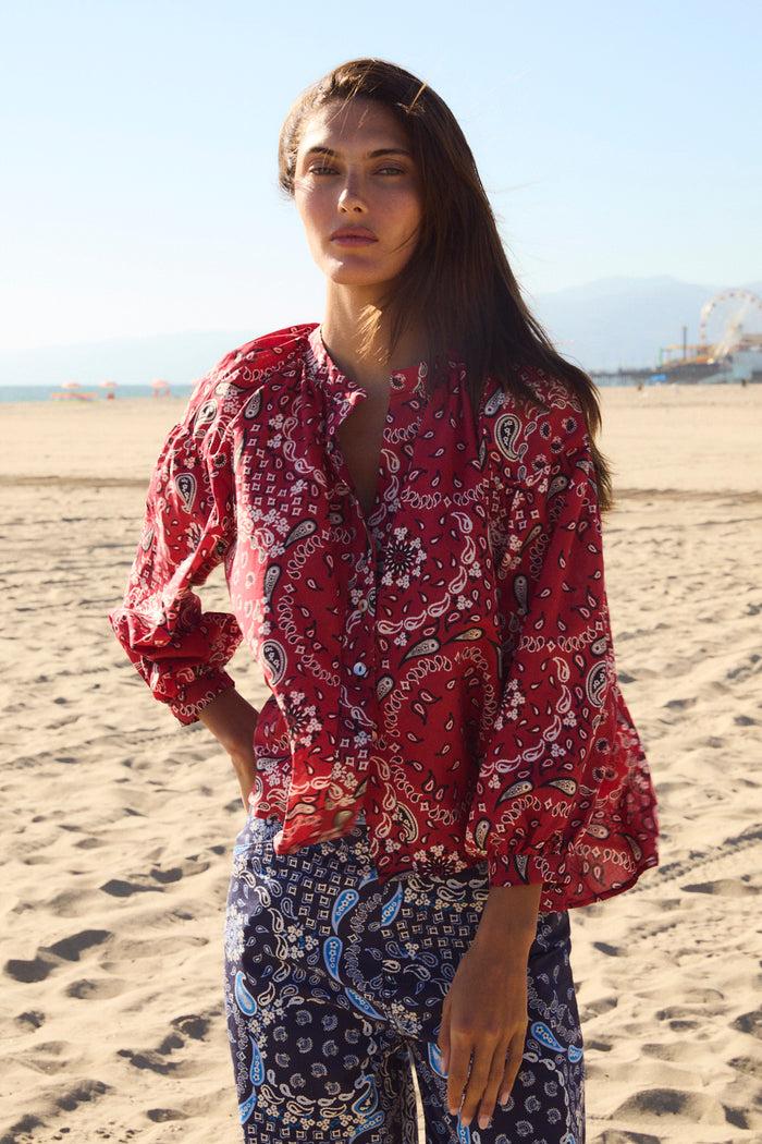 sophie and lucie BLUSA VENICE BANDANA ROJO Outlet