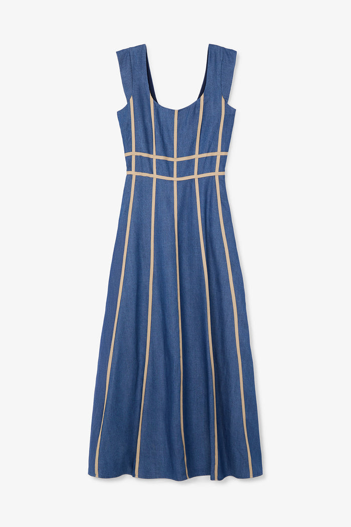 sophie and lucie VESTIDO CINTAS TENCEL AZUL Gran oferta