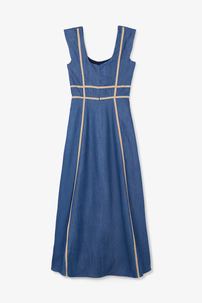 sophie and lucie VESTIDO CINTAS TENCEL AZUL Gran oferta